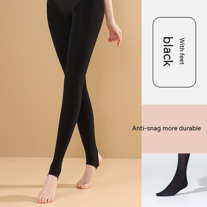 Fleece-lined Deep Flesh Color Leggings Stockings