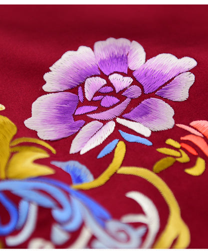 New double-layer silk shawl hand-embroidered Suzhou embroidery silk scarf Chinese style gift