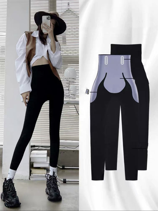 Women's Outer Wear Plus Velvet Tight-fitting Hip-lifting Yoga Leggings