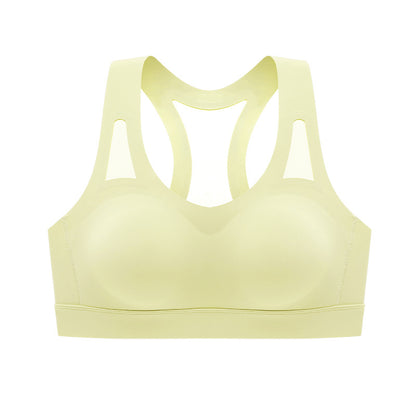 Summer Sports Underwear Running Shockproof Fitness Outerwear One-piece Cup Yoga Bra