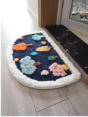 Semicircular Bathroom Absorbent Small Floor Mat