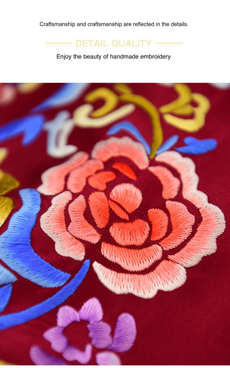 New double-layer silk shawl hand-embroidered Suzhou embroidery silk scarf Chinese style gift