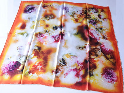 Heavy mulberry silk shawl thickened satin, 110cm large square silk scarf