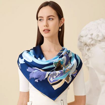 Luxury Silk Scarf Mulberry Silk 90cm x 90 cm