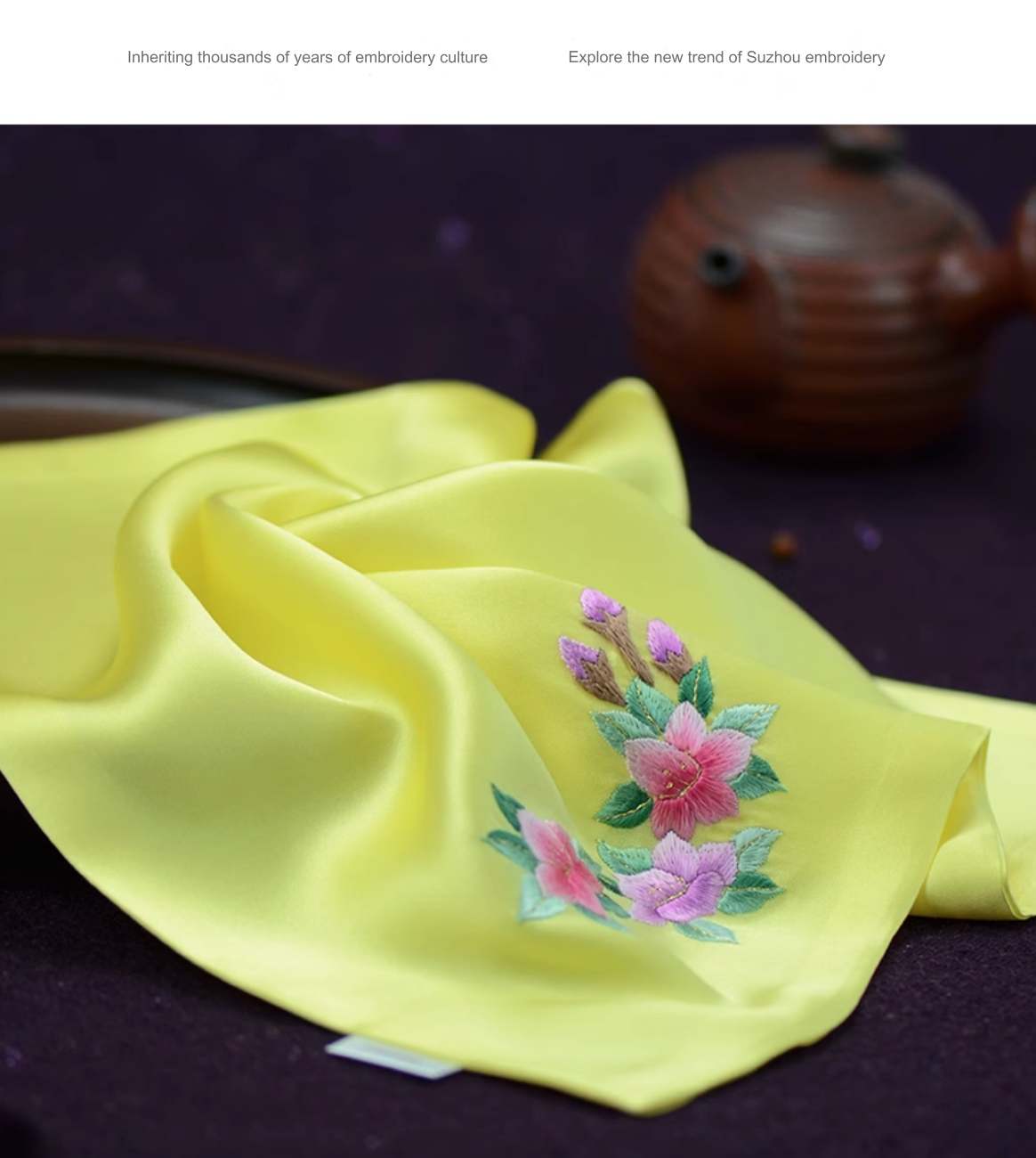 The manufacturer supplies new double-layer silk hand-embroidered handkerchiefs, handkerchiefs with Chinese characteristics, and gift boxes for separate photos.