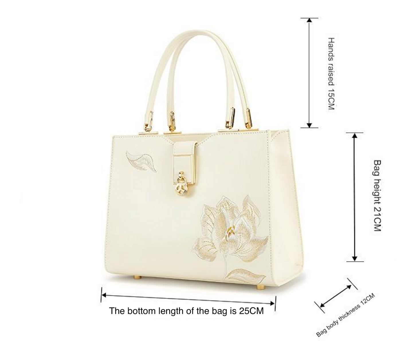 Fashionable national style white embroidered cowhide hand-held crossbody women's bag cheongsam bag mother bag