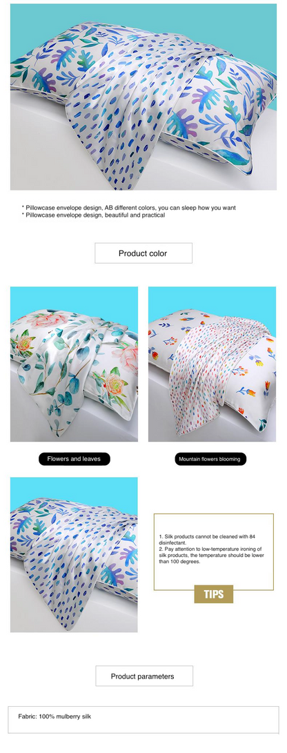 Pillowcase 100 mulberry silk double-sided digital printing