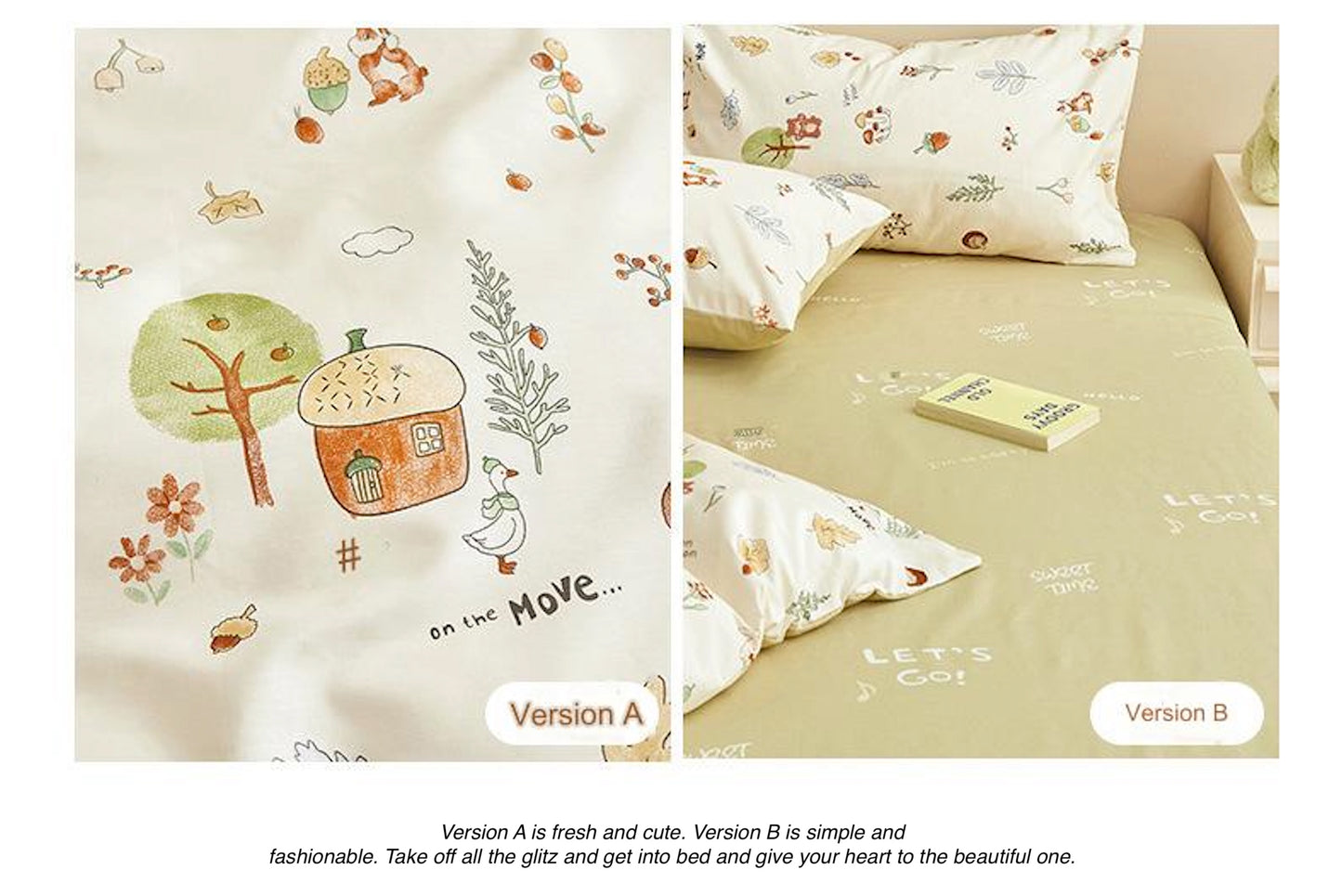 100% cotton autumn and winter cotton three or four piece set cartoon style bedding is skin-friendly and soft