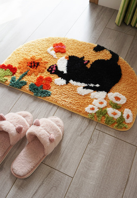 Semicircular Bathroom Absorbent Small Floor Mat