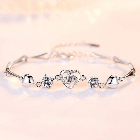 The simple heart decor personality jewelry fashion retro bracelet