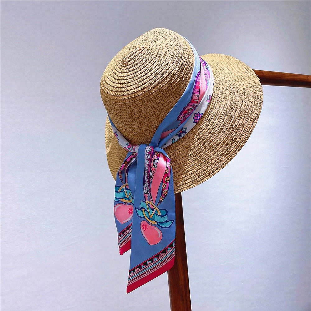 New high-end twill silk scarf, bag decoration, small long scarf ribbon headband