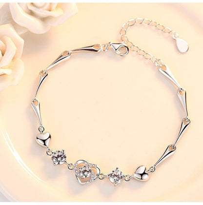 The simple heart decor personality jewelry fashion retro bracelet
