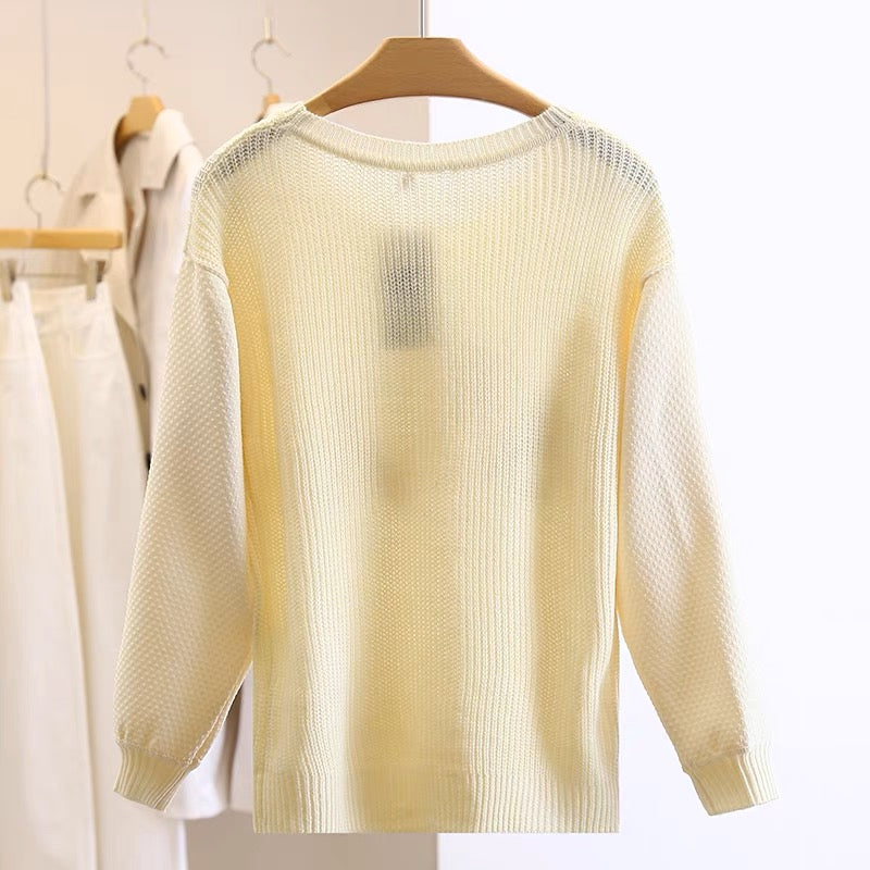 Love image decoration knitted women top