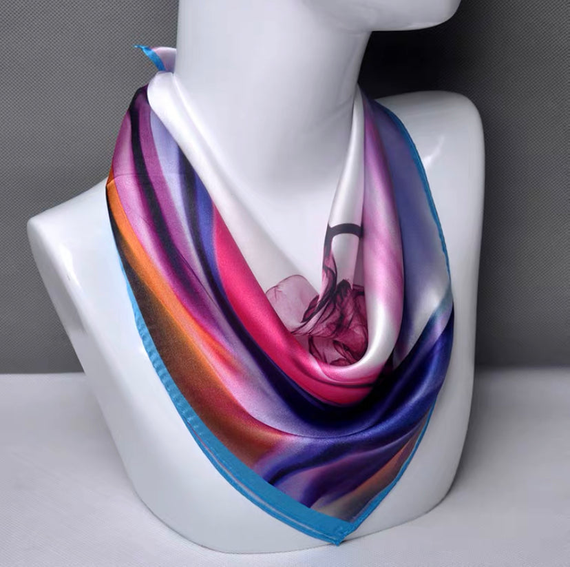 The new silk scarf mulberry silk satin small size decor multi use